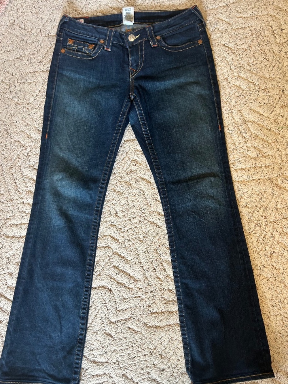 True Religion Joey Super T Denim Jeans Women's 30 Low Rise Flare Y2K Vintage